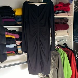 Diane von Furstenberg black long sleeve dress